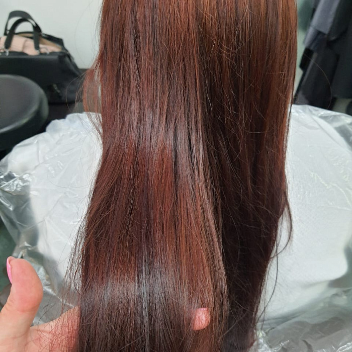 Выход из черного цвета на длинные волосы